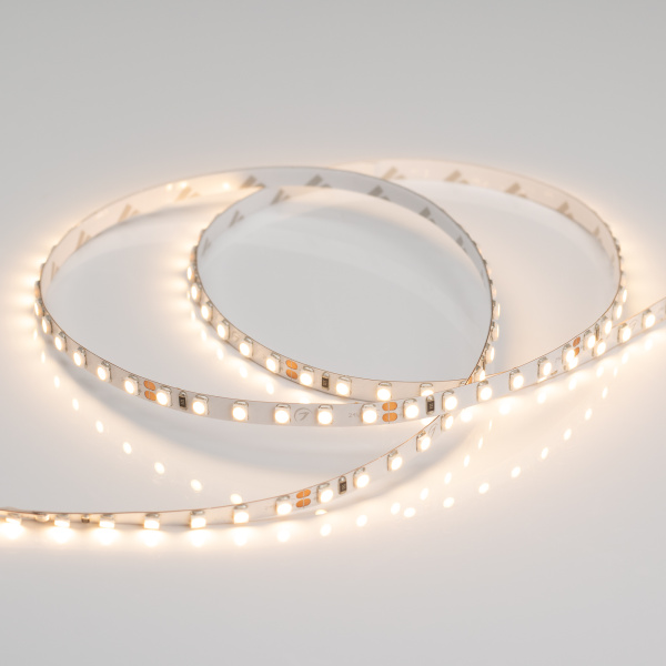 Лента RT 2-5000 24V Warm2400 5mm 2x (3528, 600 LED, LUX) (Arlight, 9.6 Вт/м, IP20)