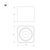 Светильник SP-DICE-S78x78-10W Warm3000 (WH, 24 deg, 230V) (Arlight, IP54 Металл, 5 лет)
