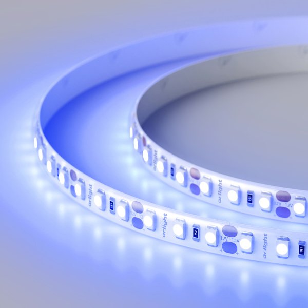 Лента RTW 2-5000SE 12V Blue 2x (3528, 600 LED,LUX) (Arlight, 9.6 Вт/м, IP65)