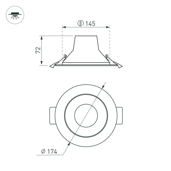 Светильник IM-STORM-R175-20W Day4000-MIX (WH, 80 deg, 230V) (Arlight, IP20 Металл, 3 года)