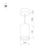 Светильник подвесной SP-POLO-R85-2-15W Day White 40deg (Black, Gold Ring) (Arlight, IP20 Металл, 3 года)