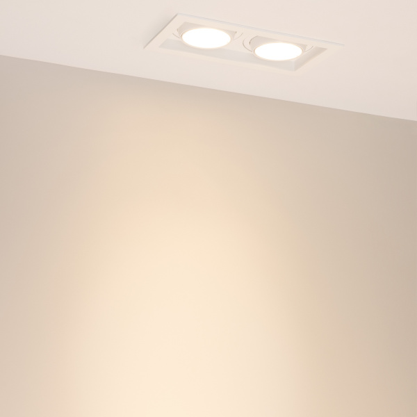 Светильник MS-VORTEX-BUILT-S210x117-2x20W Warm3000 (WH-WH, 20 deg, 230V) (Arlight, IP20 Металл, 5 лет)