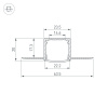 Профиль FANTOM-W20-H20-2000 ANOD (Arlight, Алюминий)