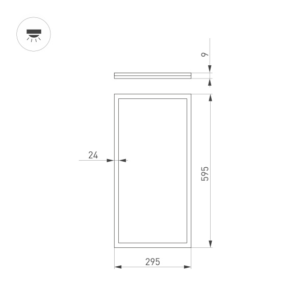 Светильник DL-INTENSO-S300x600-28W Warm3000 (WH, 120 deg, 230V) (Arlight, IP40 Металл, 3 года)