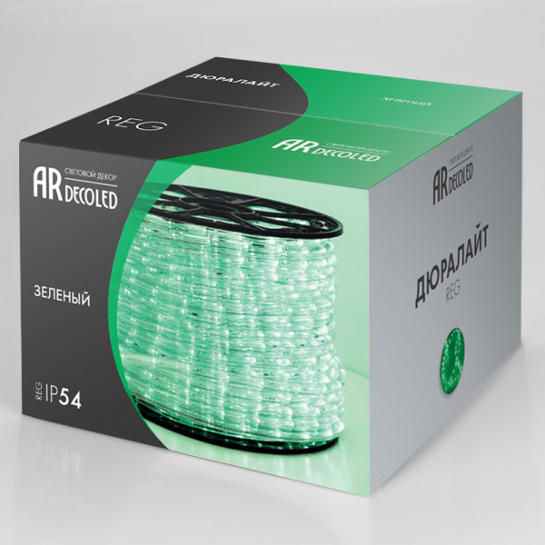 Дюралайт ARD-REG-LIVE Green (220V, 36 LED/m, 100m) (Ardecoled, Закрытый)