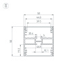 Профиль LINE-5050-DUAL-3000 ANOD BLACK (Arlight, Алюминий)