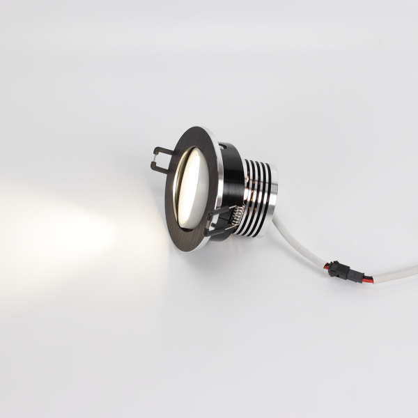 Светодиодный светильник встраиваемый 86 Nest Series Black Round (5W,Day White)