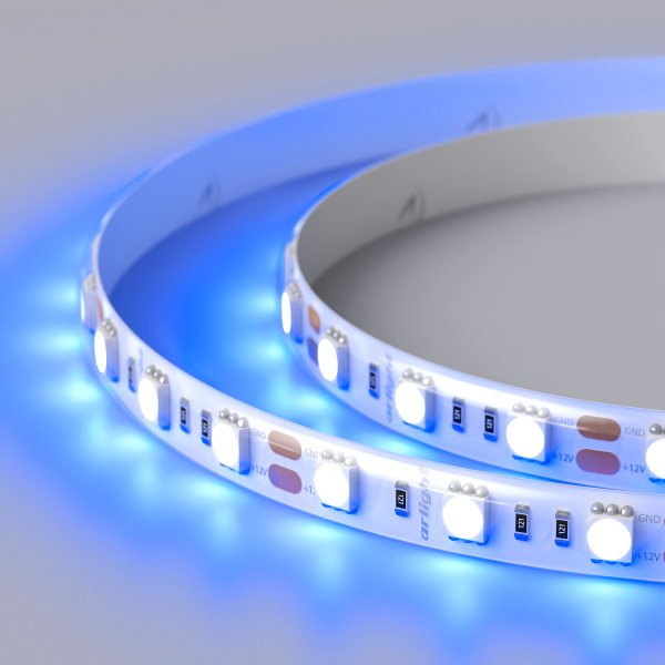 Лента RTW 2-5000SE 12V Blue 2x (5060, 300 LED, LUX) (Arlight, 14.4 Вт/м, IP65)