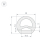 Силиконовый профиль WPH-FLEX-D20-TOP-S10-5m WHITE (Arlight, Силикон)
