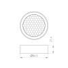 Фильтр сетчатый с посадочным кольцом LGD-HONEYCOMB-RING-R85 (WH) (Arlight, Металл)