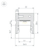 Профиль ARH-FLOOR27-H28-2000 ANOD (Arlight, Металл)