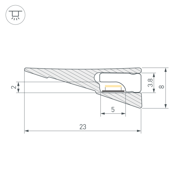 Профиль SL-MINI-SHELF-H8-2000 ANOD OLIVE GREY (Arlight, Алюминий)