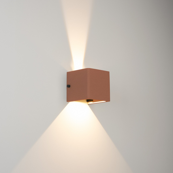 Светильник LGD-PERAN-WALL-S120x120-6W Warm3000 (Beige red, 0-80 deg, 230V) (Arlight, IP65 Бетон, 3 года)