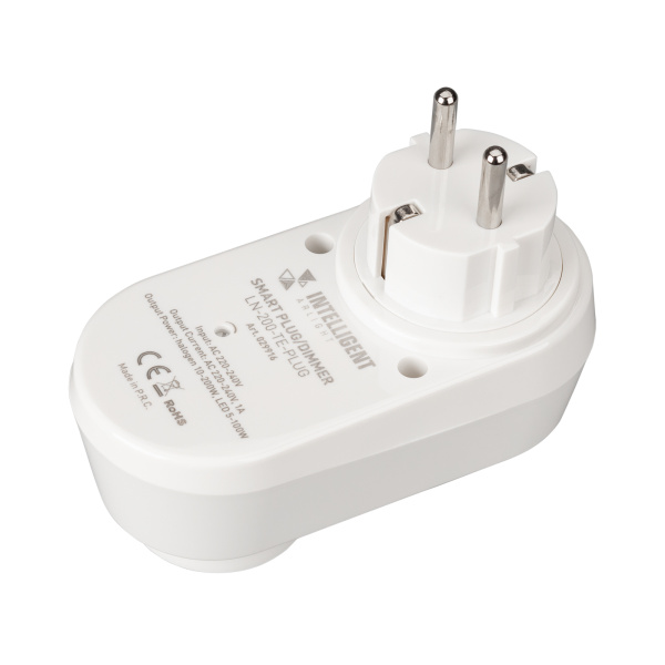 INTELLIGENT ARLIGHT Смарт-розетка LN-200-TE-PLUG (230V, 1A) (IARL, IP20 Пластик, 3 года)