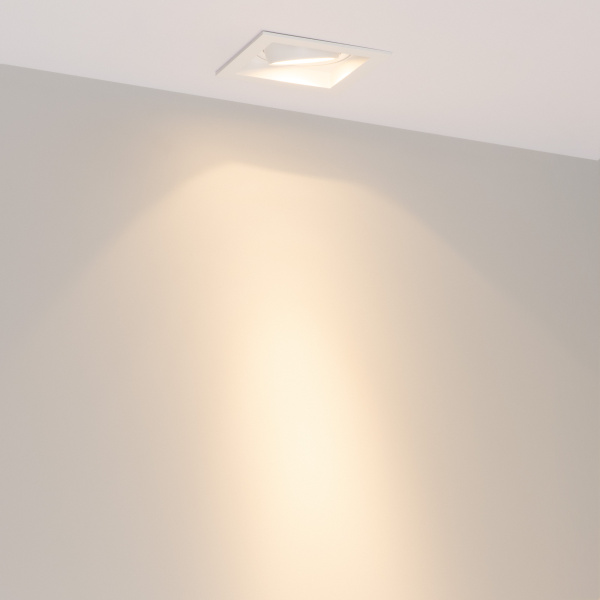 Светильник MS-VORTEX-BUILT-S90x90-12W Warm3000 (WH-WH, 20 deg, 230V) (Arlight, IP20 Металл, 5 лет)