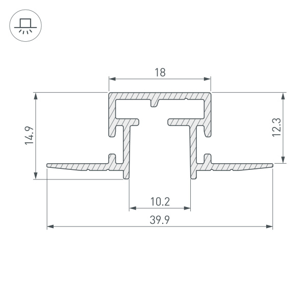 Профиль-держатель TEK-PIK-1010-2000 (Arlight, Алюминий)