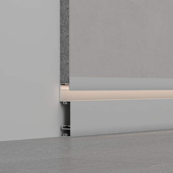 Профиль PLINTUS-H73-F-2000 WHITE (Arlight, Алюминий)