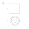 Светильник SP-SALT-R75-8W Warm3000 (BK, 40 deg, 230V) (Arlight, IP44 Металл, 5 лет)