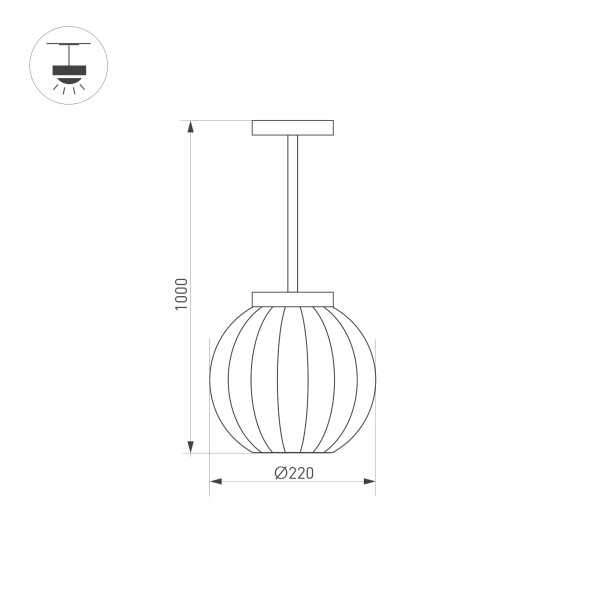 Светильник LGD-PEARL-HANG-7W Warm3000 (GR, 164 deg, 230V) (Arlight, IP65 Металл, 3 года)