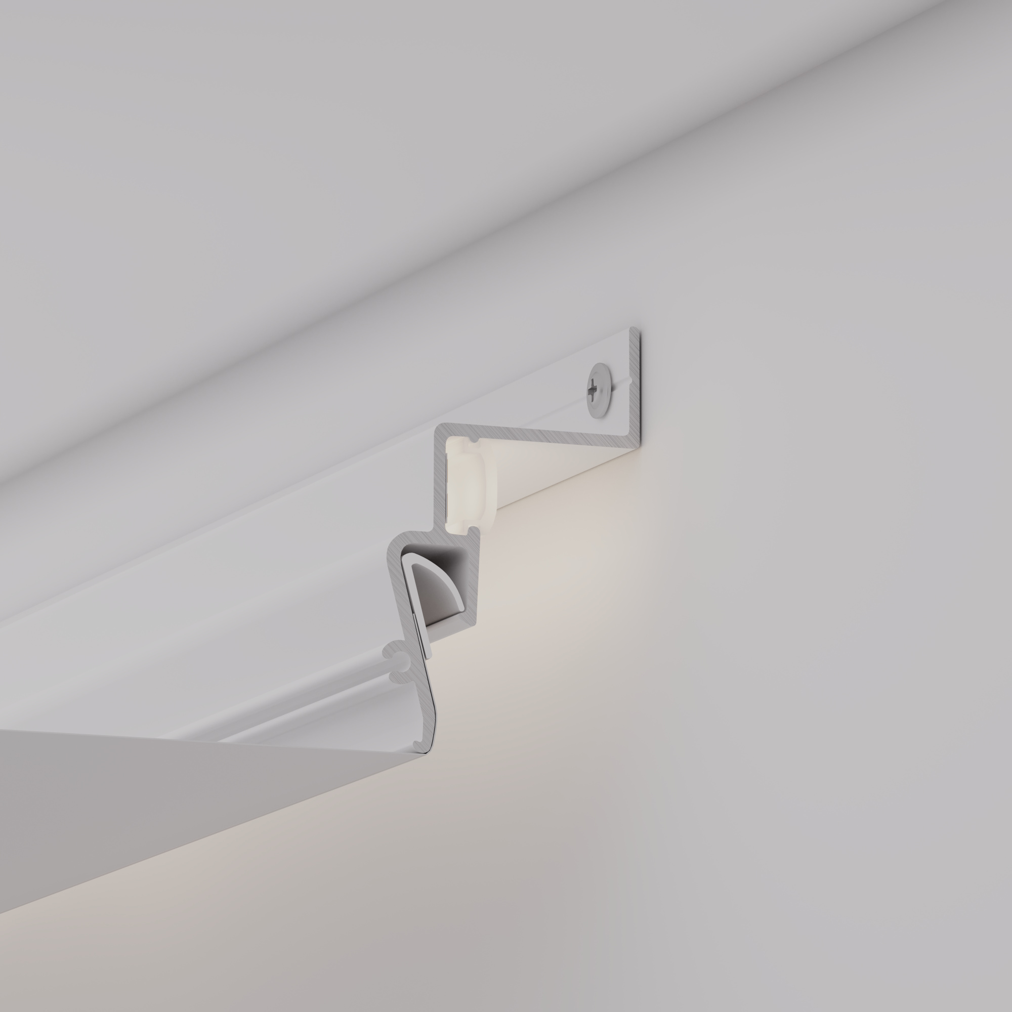 Профиль STRETCH-SHADOW-2000 WHITE (A2-CONTOUR-PRO) (Arlight, Алюминий)