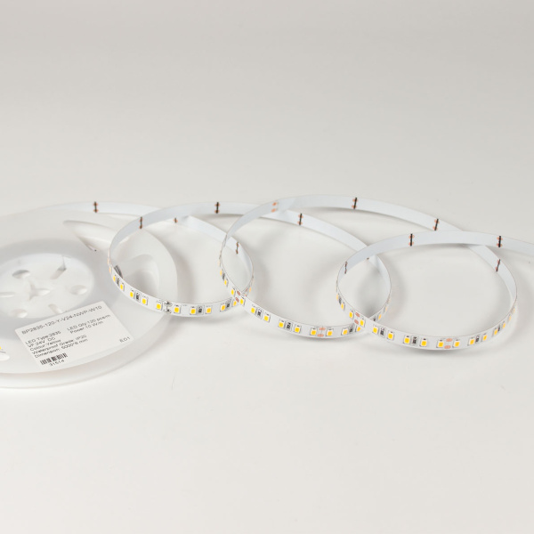 Светодиодная лента Standart Pro class, 2835, 120 led/m, 8mm, без скотча, yellow, 24V, IP20, SL18