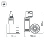 Светодиодный светильник LGD-520BK-30W-4TR White (Arlight, IP20 Металл, 3 года)
