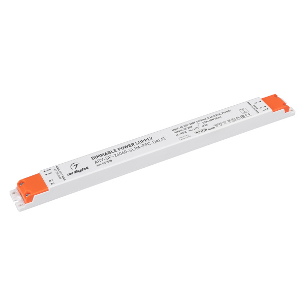 Блок питания ARV-SP-24060-SLIM-PFC-DALI2 (24V, 2.5A, 60W) (Arlight, IP20 Пластик, 5 лет)