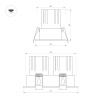 Светильник MS-FLOW-BUILT-S157x85-2x6W Day4000 (BK, 38 deg, 230V) (Arlight, IP20 Металл, 5 лет)