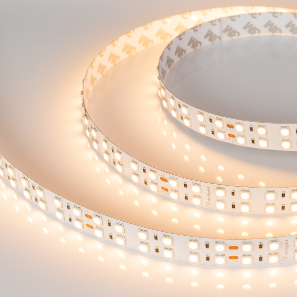 Лента RT 2-5000 24V Warm3000 2x2 (5060, 720 LED, LUX) (Arlight, 34.4 Вт/м, IP20)