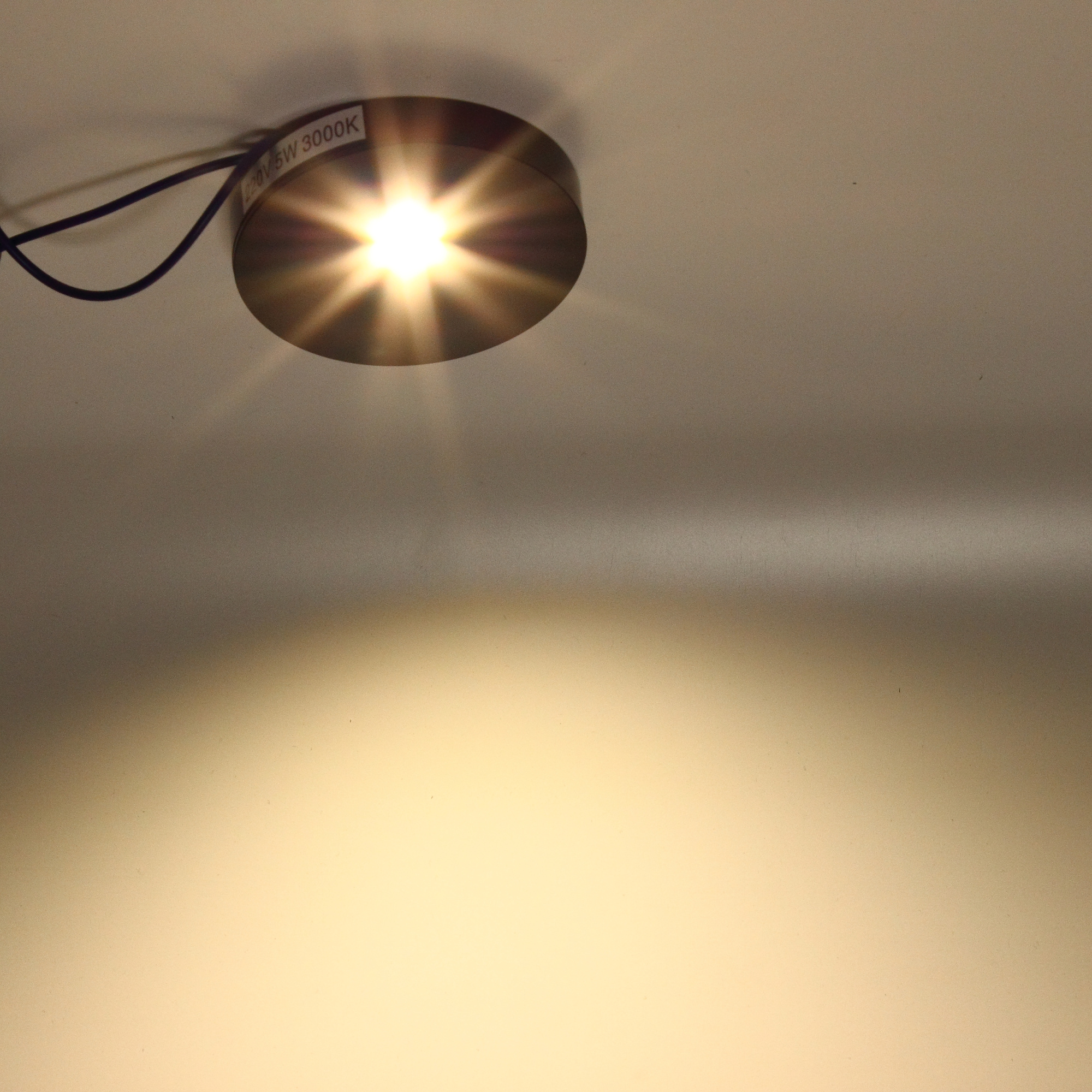 Светильник мебельный JH-MZTD-107 black B447 (220V, 5W, warm white)