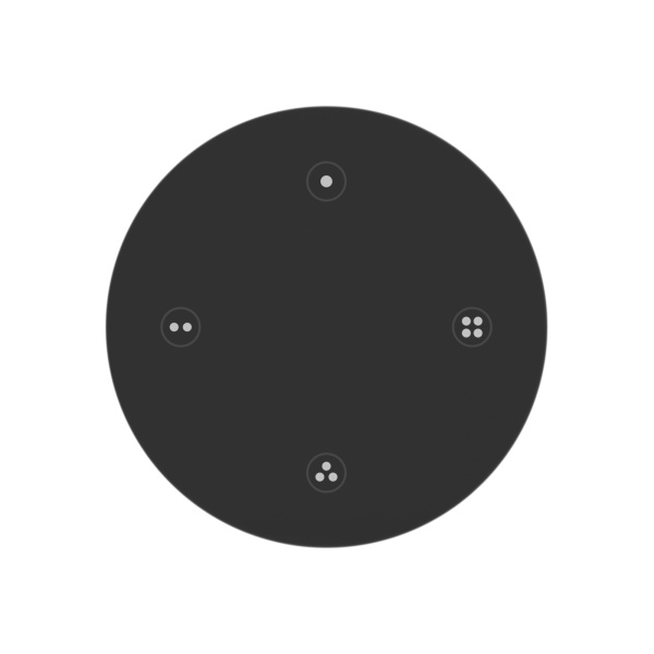 INTELLIGENT ARLIGHT Пульт SMART-801-22-4G-4SC-SH Black (3V, Magnet, 2.4G) (IARL, IP20 Пластик, 5 лет)