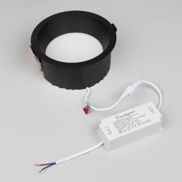 Светильник MS-DROP-BUILT-R158-30W Day4000 (BK, 90 deg, 230V) (Arlight, IP54 Металл, 5 лет)