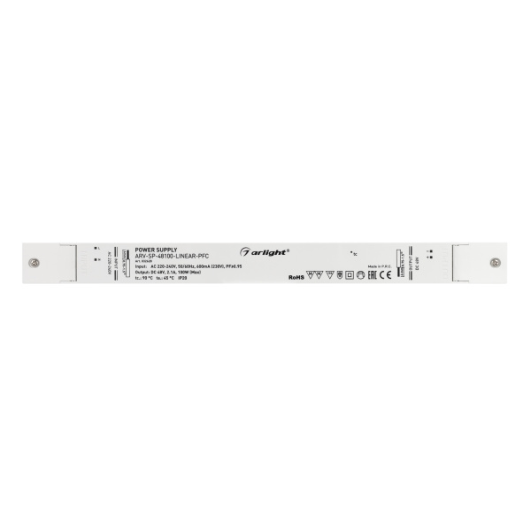 Блок питания ARV-SP-48100-LINEAR-PFC (48V, 2.1A, 100W) (Arlight, IP20 Пластик, 5 лет)