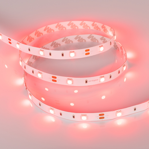 Лента RT 2-5000 12V Red (5060, 150 LED, LUX) (Arlight, 7.2 Вт/м, IP20)