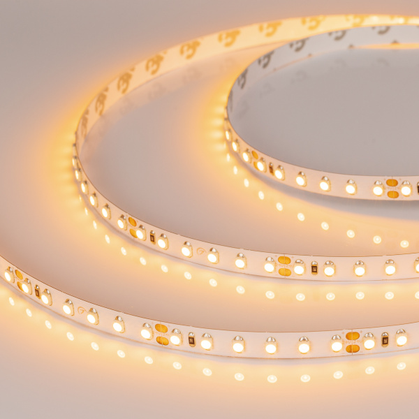 Лента RT 2-5000 24V Yellow 2x (3528, 600 LED, LUX) (Arlight, 9.6 Вт/м, IP20)