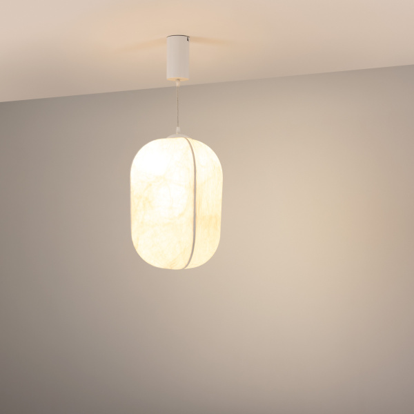 Светильник SP-SETA-HANG-L410х300-7W Warm2700 (WH, 320 deg, 230V) (Arlight, IP20, Натуральный шелк, 3 года)