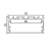 Алюминиевый профиль CX-A048-R1 322 (2500х75х35мм с рассеивателем)