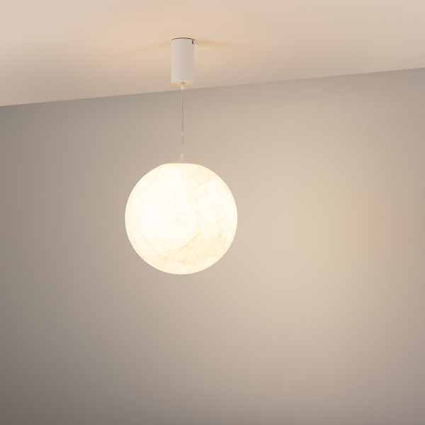 Светильник SP-SILKA-HANG-R300-7W Warm2700 (WH, 330 deg, 230V) (Arlight, IP20, Натуральный шелк, 3 года)