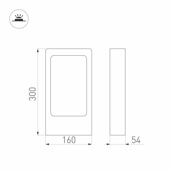 Светильник LGD-PATH-FRAME-H300-7W Warm3000 (BK, 100 deg, 230V) (ARL, IP65 Металл, 3 года) (Arlight, IP65 Металл, 3 года)