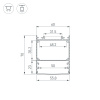 Профиль LINE-6070-3000 ANOD BLACK (Arlight, Алюминий)