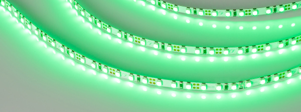 Лента RT-A120-5mm 12V Green (9.6 W/m, IP20, 2835, 5m) (Arlight, узкая)