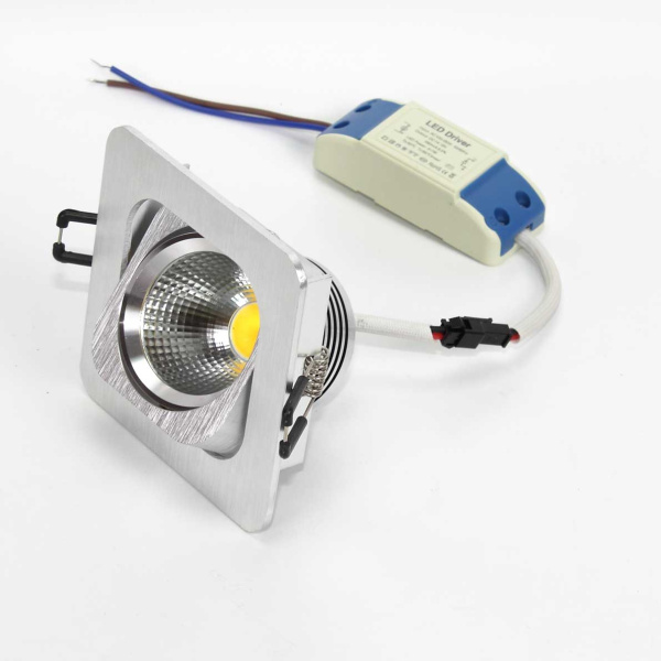 Светодиодный светильник встраиваемый 98.1 series silver housing BW104 (5W,220V,day white)