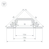 Профиль TOP-CORNER-VF-2000 ANOD (K13, P15) (Arlight, Алюминий)