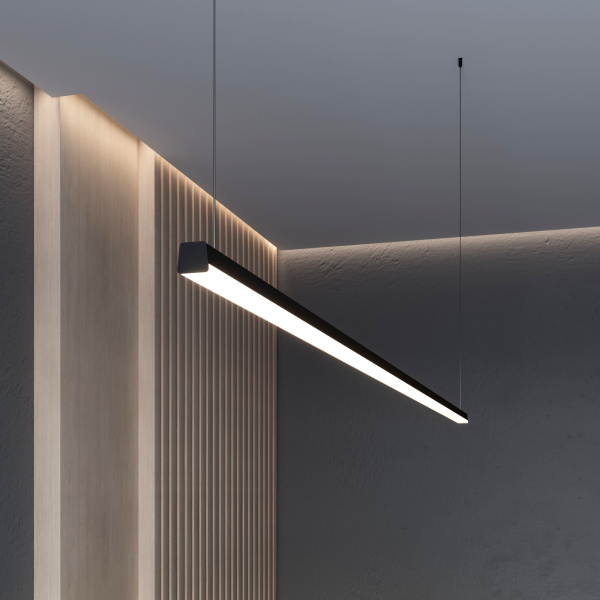 Профиль с экраном LINE-D-3734-2000 TETRA OLIVE GREY+OPAL (Arlight, Алюминий)