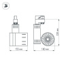 Светодиодный светильник LGD-520WH-30W-4TR Warm White (Arlight, IP20 Металл, 3 года)