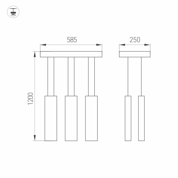 Светильник SP-LEGACY-S585x250-6x6W Warm3000 (BK, 34 deg) (Arlight, IP20 Металл, 3 года)