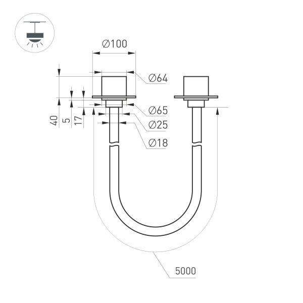 Светильник SP-TROPIC-BUILT-TRIMLESS-R18-L5000-58W Warm3000 (BK, 360 deg, 230V) (Arlight, IP20 Пластик, 3 года)