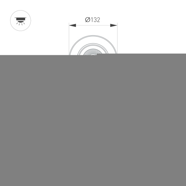 Светильник SP-FOCUS-R132-24W Warm3000 (WH, 15 deg, 230V) (Arlight, IP54 Металл, 5 лет)