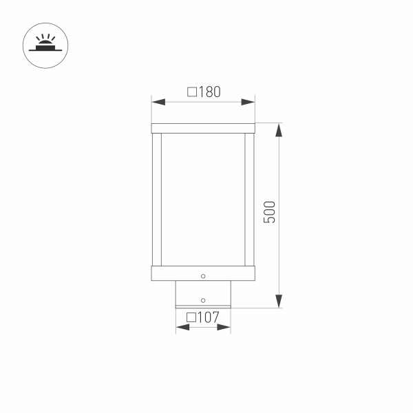 Светильник LGD-Path-Cub-H500B-12W Warm White (Arlight, IP54 Металл, 3 года)