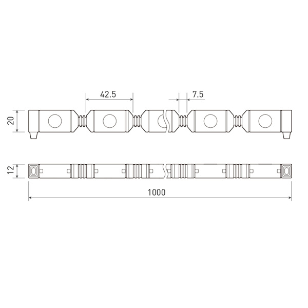 Гибкий прожектор AR-FLB-FLEX-1000-18W-220V Warm 30deg (Arlight, Закрытый)